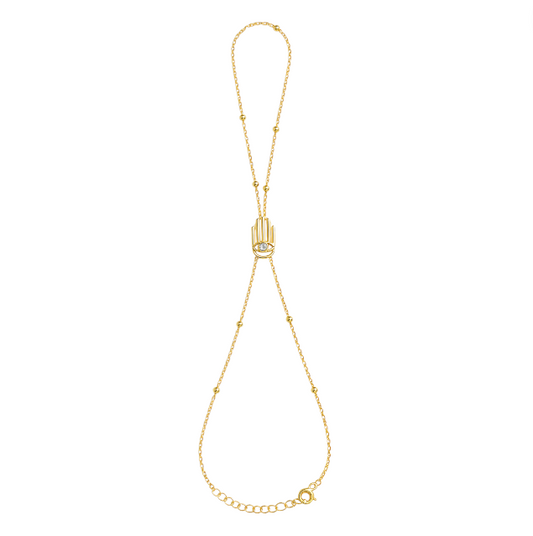 Golden Palm Eye Handchain
