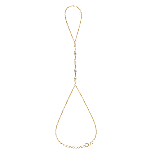 Connected Baguettes Circles Handchain