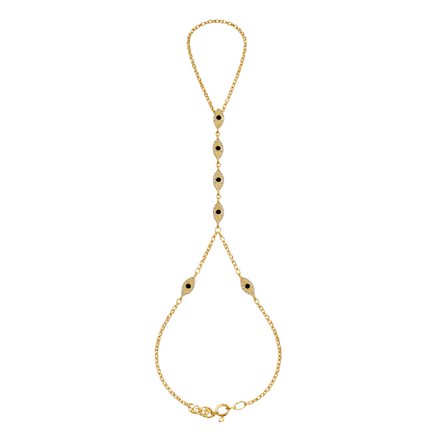 Pavé Evil Eyes Handchain
