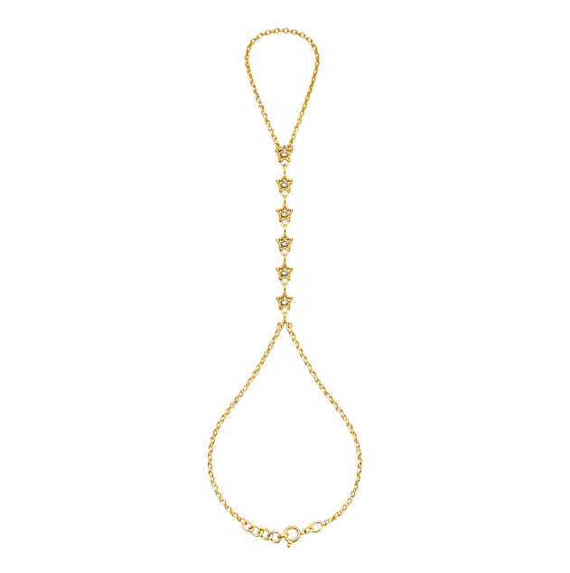 Connected Multi Golden Stars Handchain