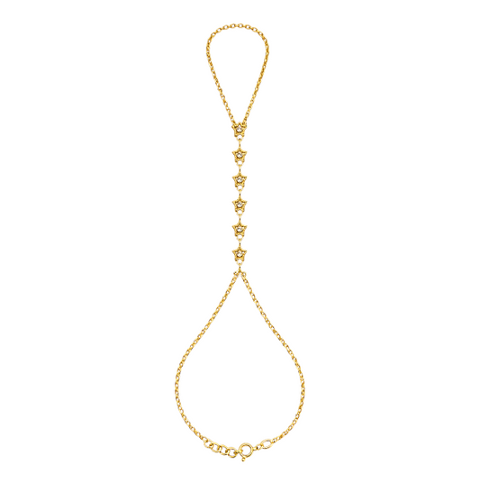 Connected Multi Golden Stars Handchain