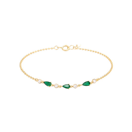 Triple Pears & Circles Bracelet