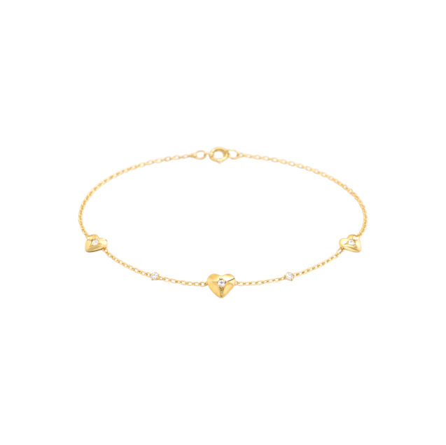 Triple North Star Hearts Bracelet