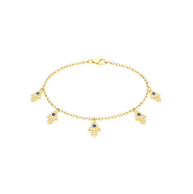 Dangling Pavé Kaff Eye Charms Bracelet