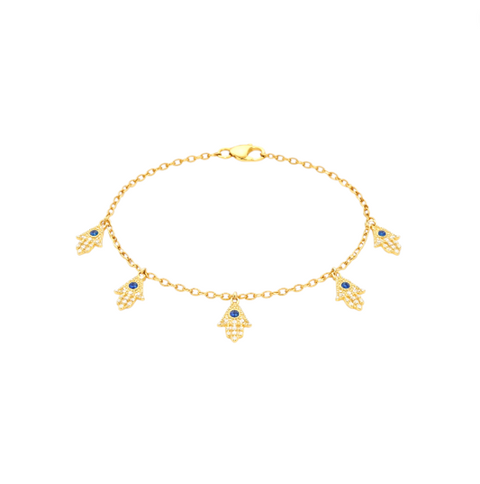 Dangling Pavé Kaff Eye Charms Bracelet