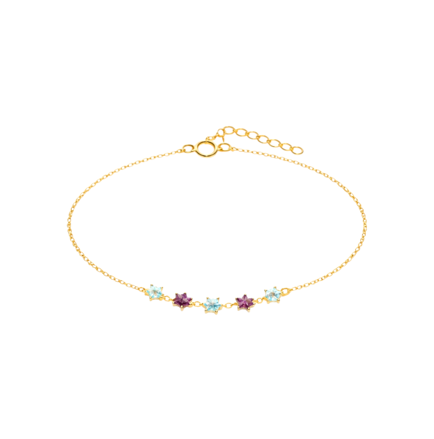 Blue Purple Stars Bracelet