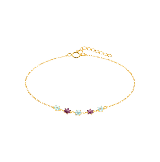 Blue Purple Stars Bracelet
