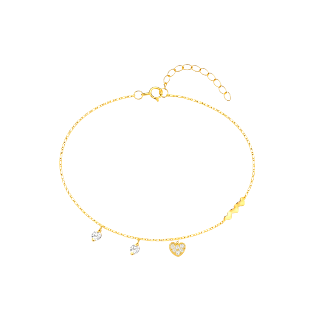 Dangling Hearts Bracelet