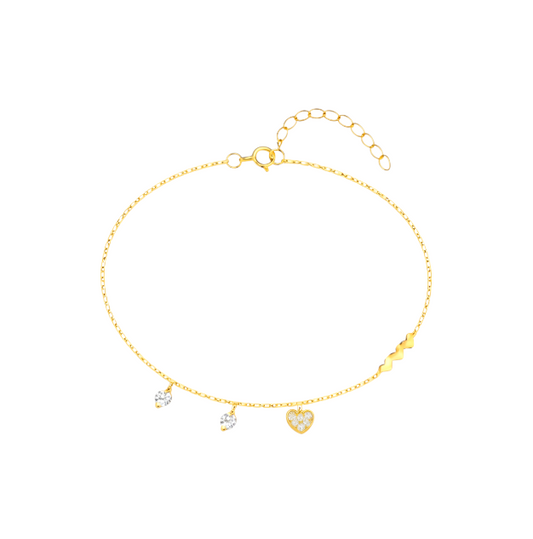 Dangling Hearts Bracelet