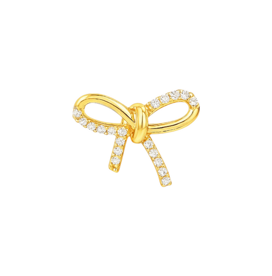 Pavé Bold Bow Stud Earrings