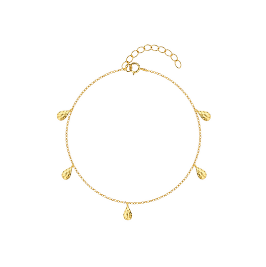 Dangling Bold Textured Pears Bracelet