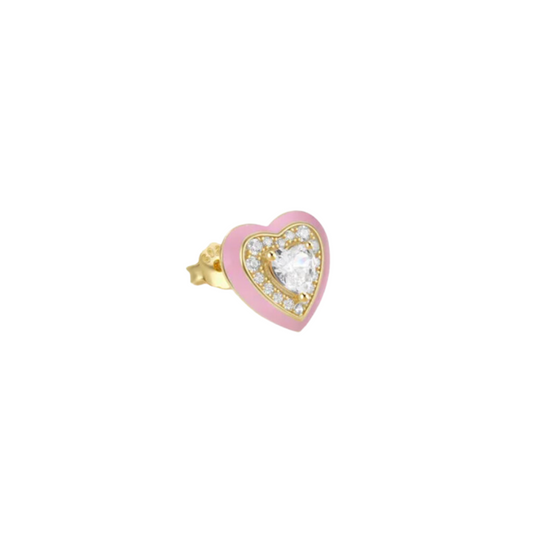 Crystal Candy Heart Stud Earring