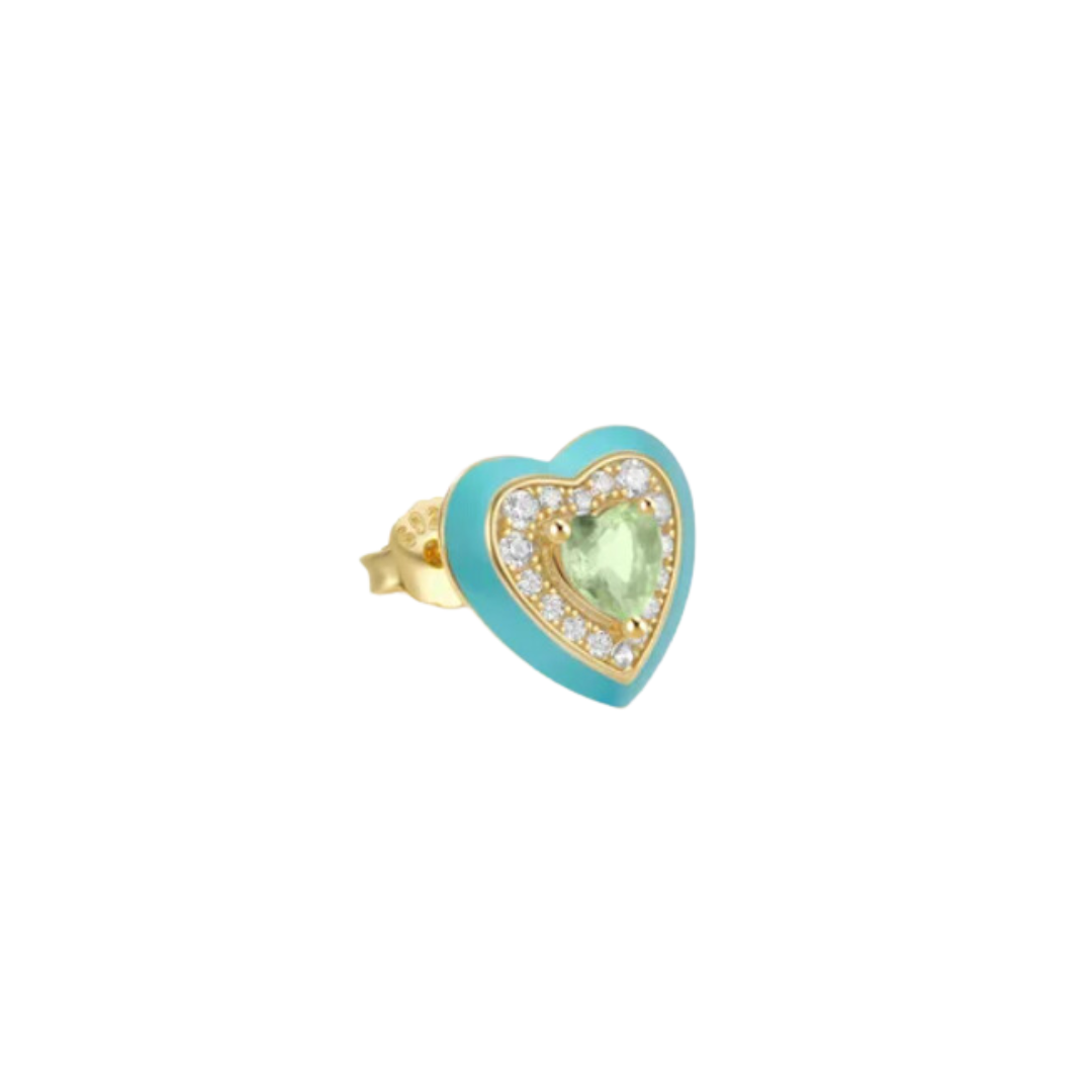 Crystal Candy Heart Stud Earring