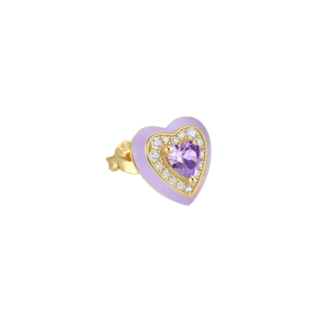 Crystal Candy Heart Stud Earring