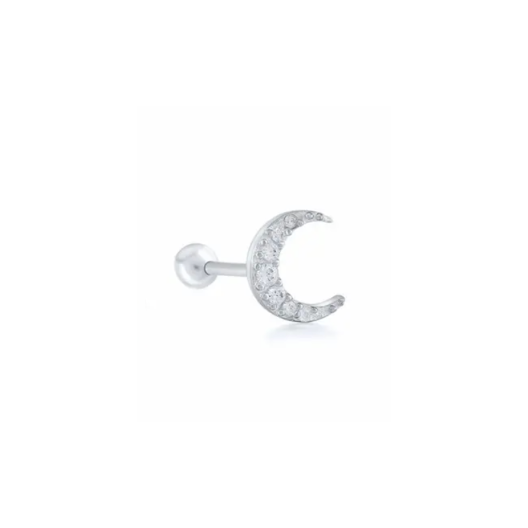 Pavé Moon Stud