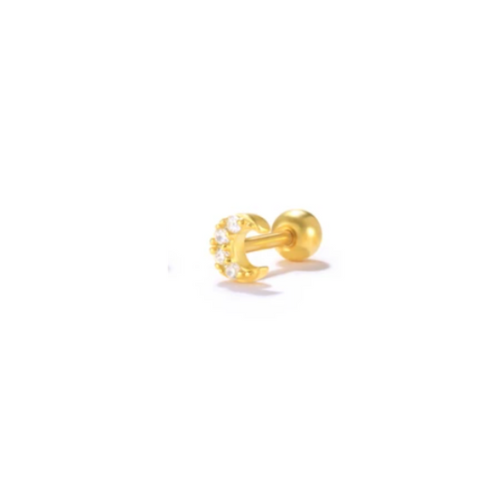 Mini Pavé Moon Stud