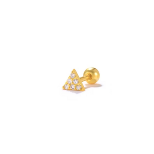 Mini Pavé Triangle Stud