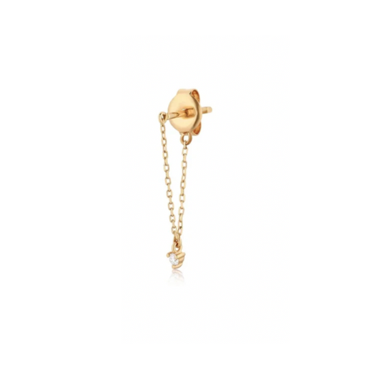 Floating Circle on Chain Tassel Earring