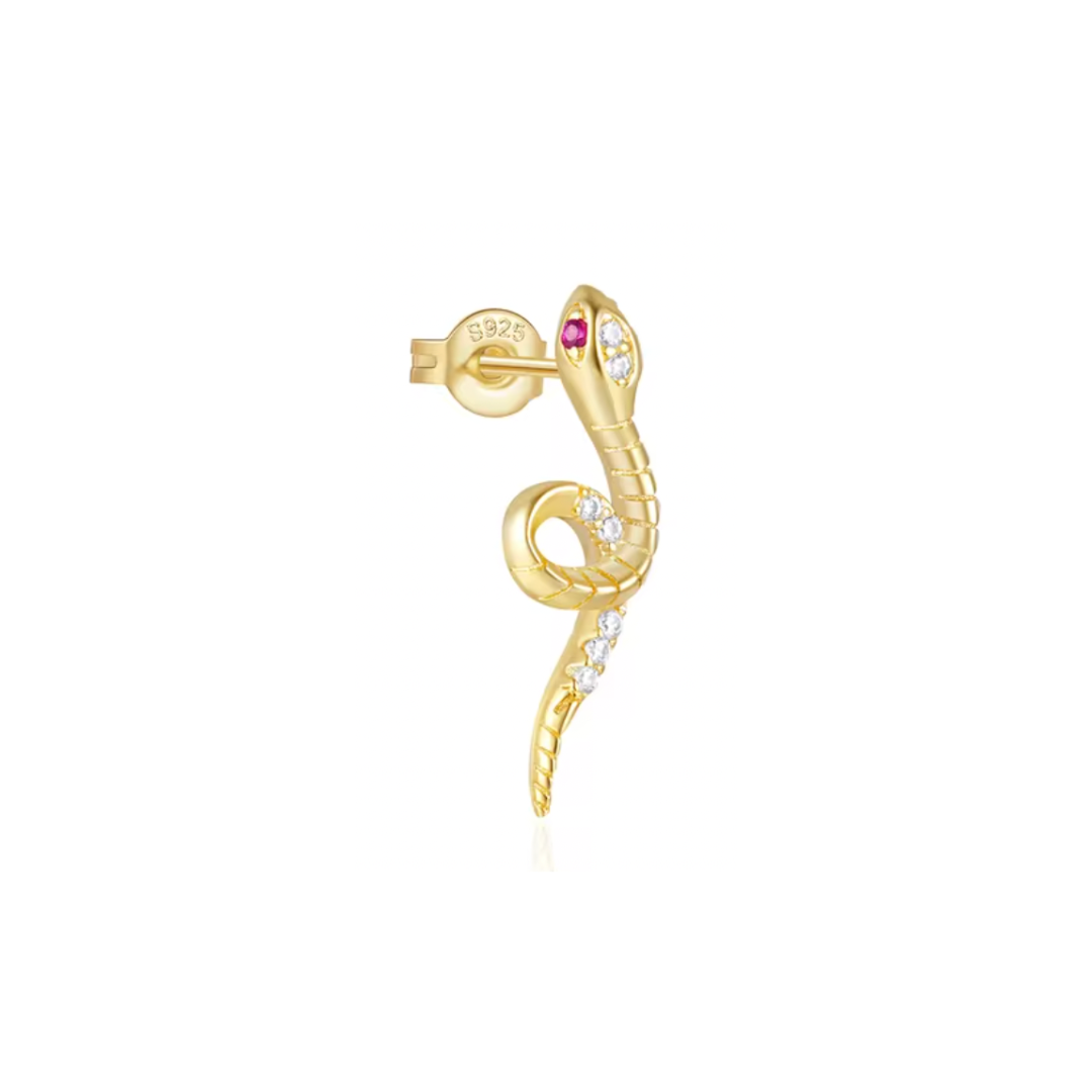 Swirly Snake Stud Earring