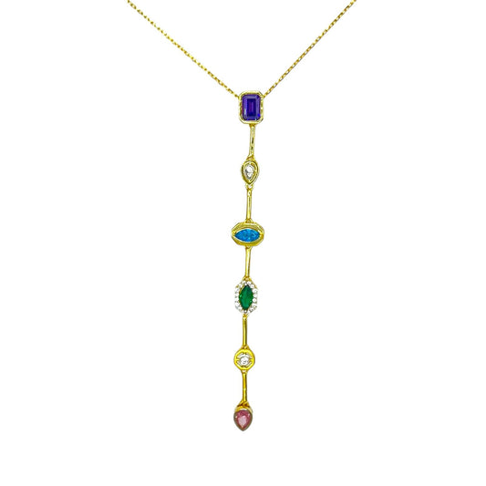 Over The Rainbow Lariat Necklace