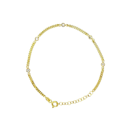 Multi Circles Curb Chain Bracelet