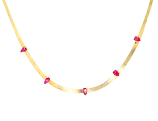 Teardrops Snake Chain Necklace