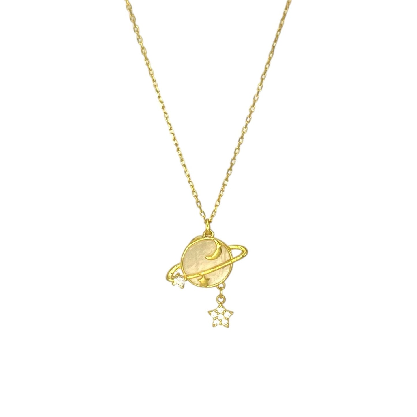 Galaxy with Dangling Star Necklace