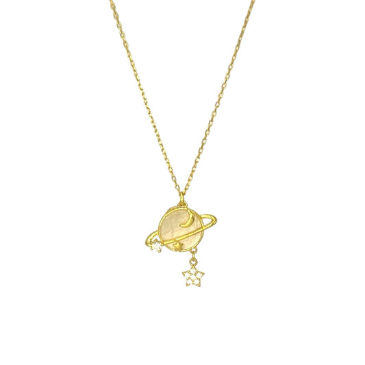 Galaxy with Dangling Star Necklace