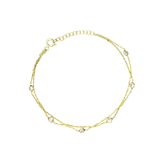 Double Chain Multi Circles Bracelet
