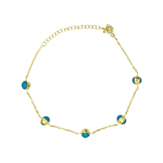 Turquoise balls bracelet