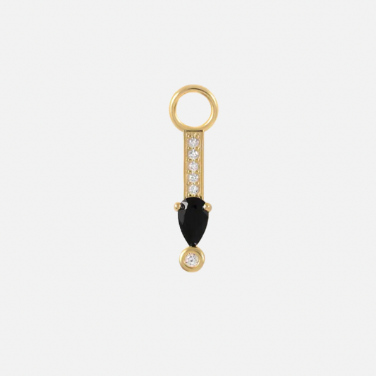 Black Pear Pavé Bar Charm