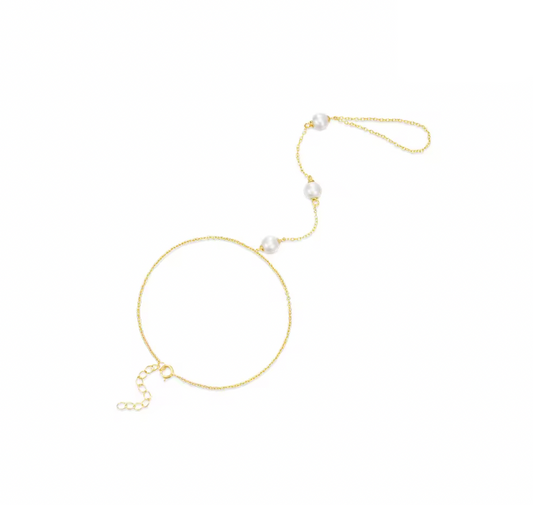 Trio Pearls Handchain