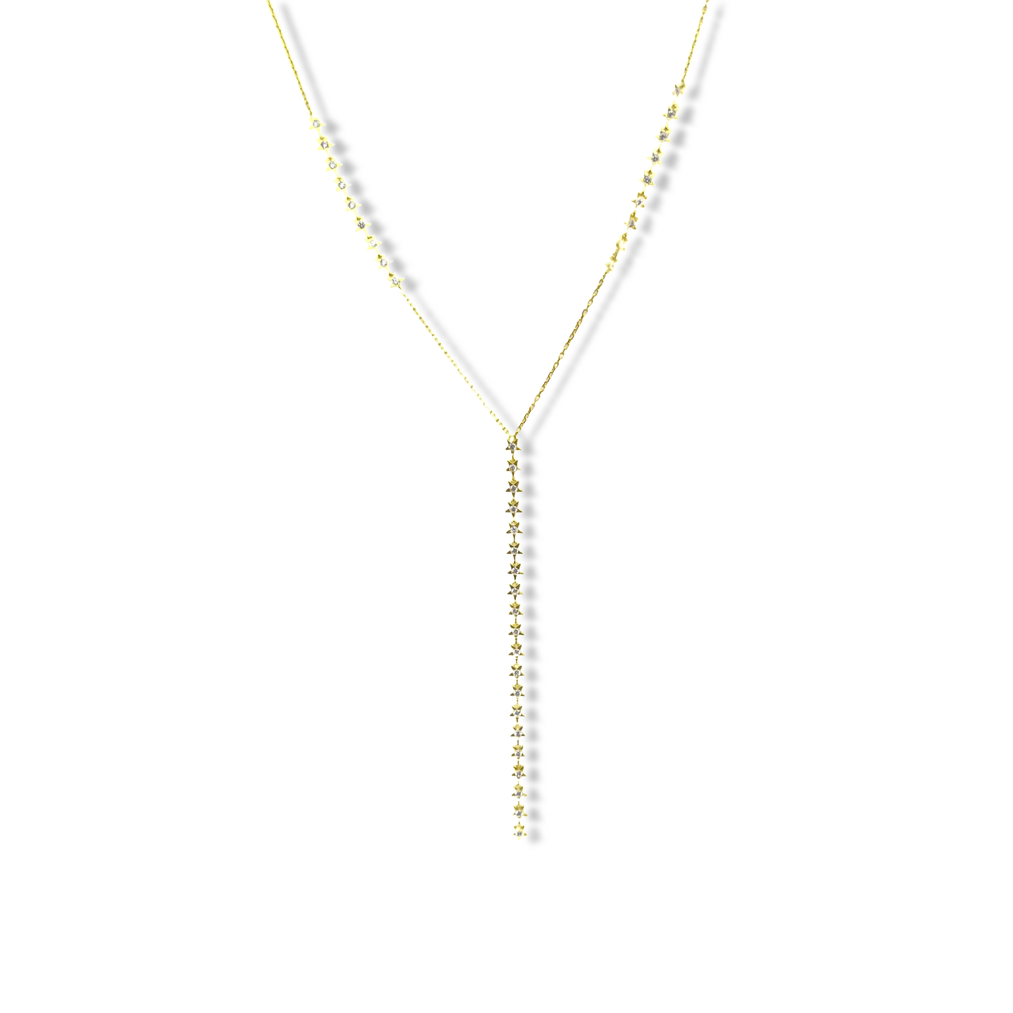 Multi Shining Stars Lariat Necklace