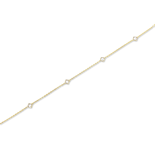 Multi Rhombus Stones Anklet