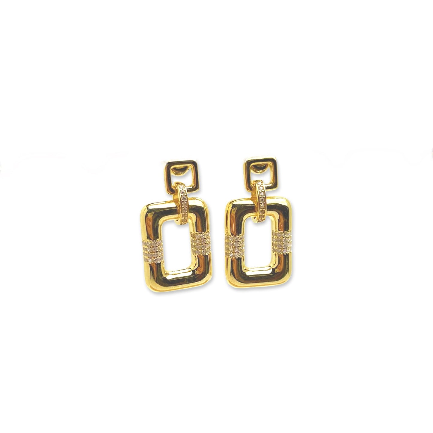 Dangling Bold Rectangle Hoops