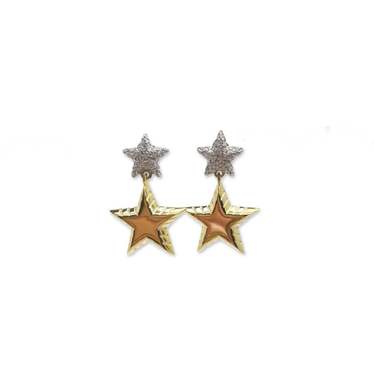 Double Stars Dangling Earrings