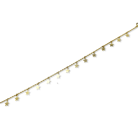 Multi Golden Stars Anklet