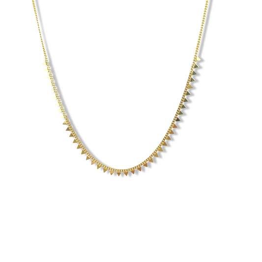 Multi Triangles Curb Chain Necklace