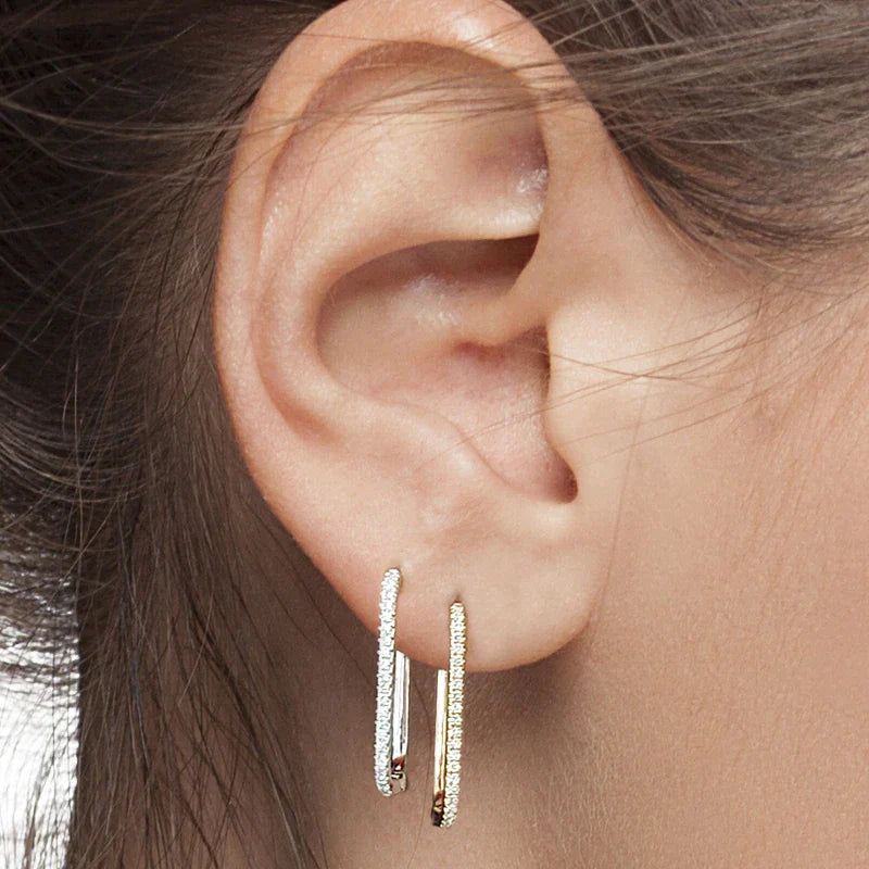 Thin Icon Pavé Hoops