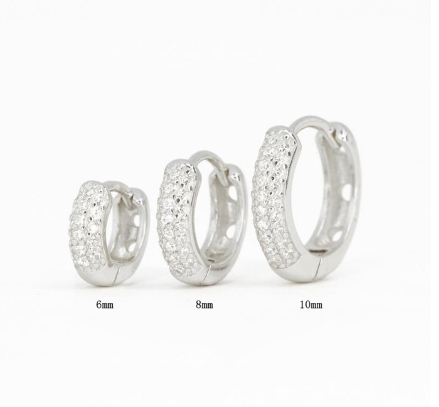 Round Pavé Hoops