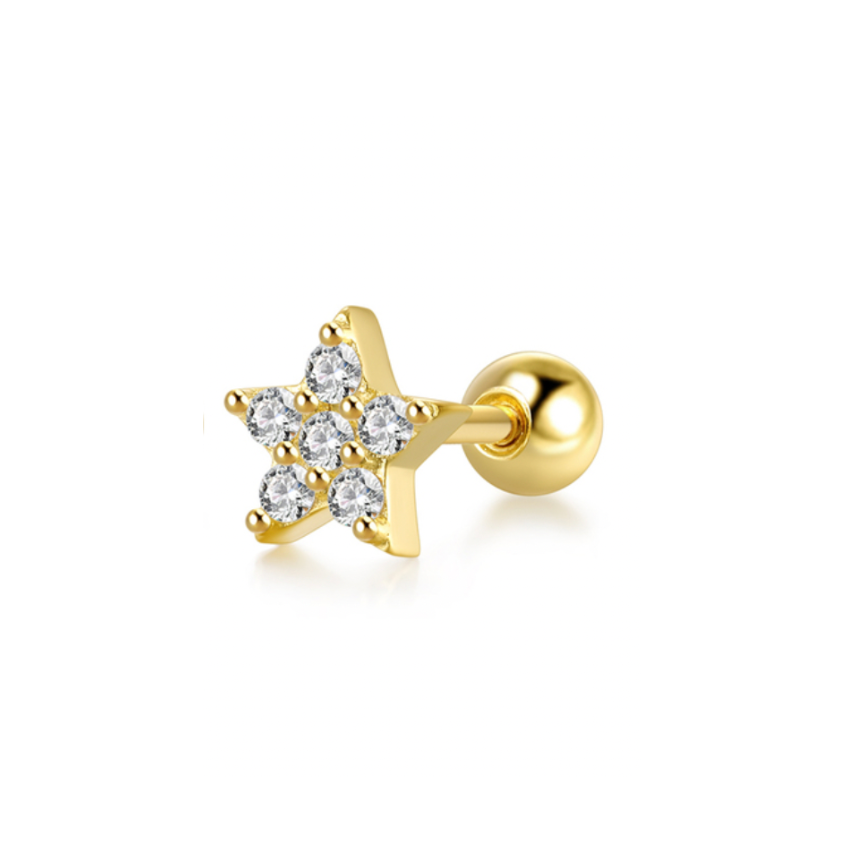 Pave Star Stud Earring