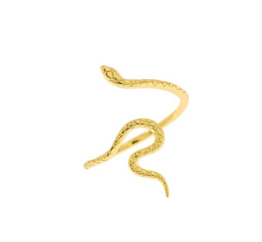 Thin Wavy Snake Ring