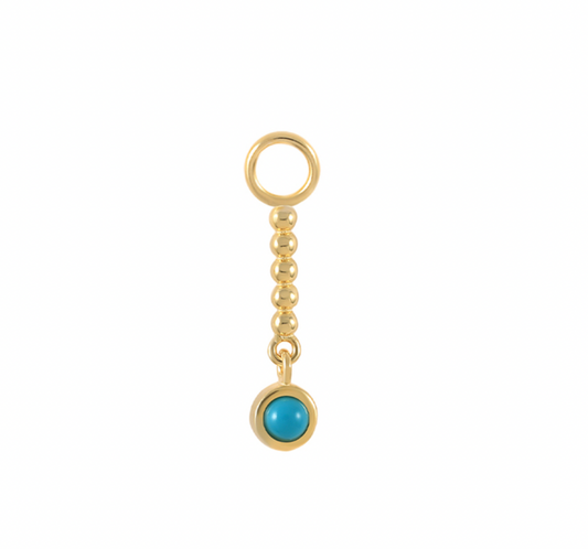 Bubbly Dangling Turquoise Circle Charm