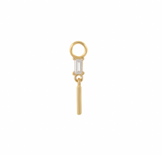 White Baguette Bar Charm