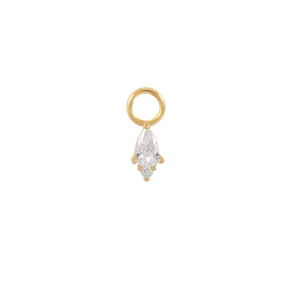 White Marquise Charm