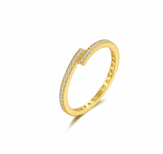 Double Bar Pavé Ring