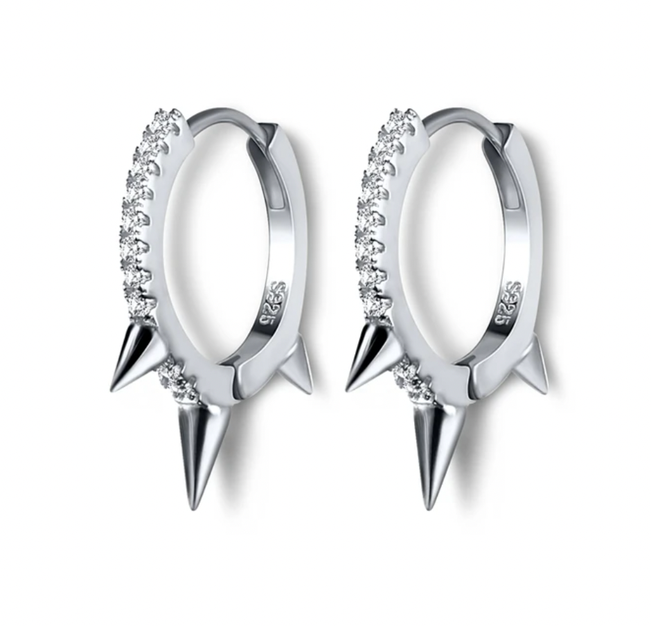 Pavé Triple Hoops