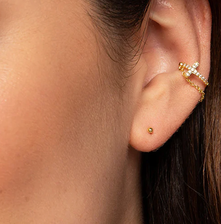 Dangling Cross Earcuff