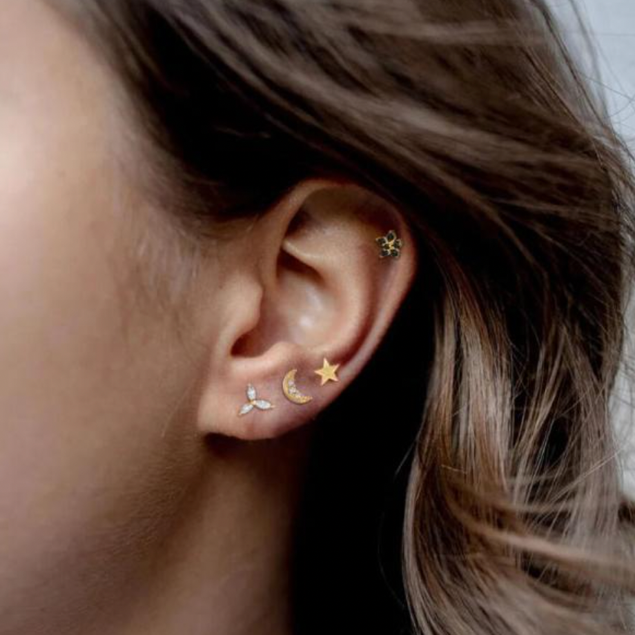 Moon Stud Earring