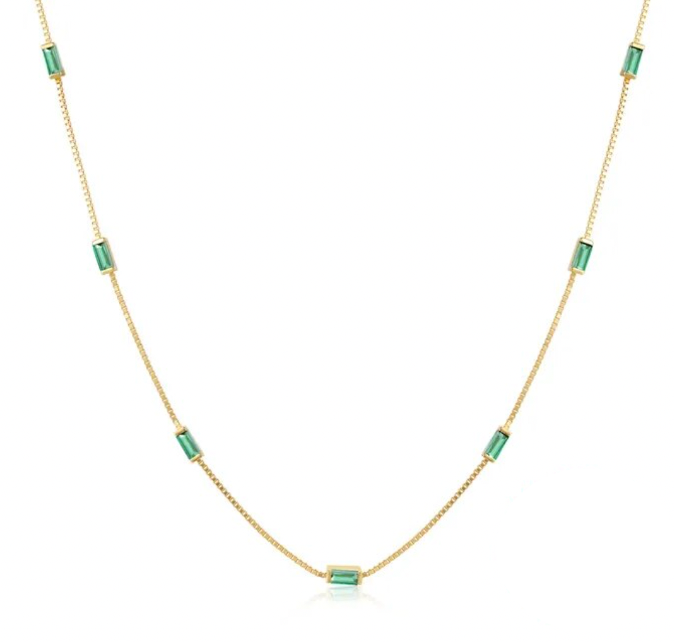 Multi Baguettes Chain Necklace